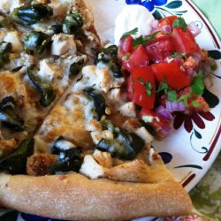 poblano chicken pizza