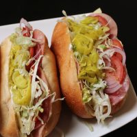 two italian subs on a platter