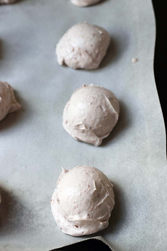 A close up of frozen yogurt balls