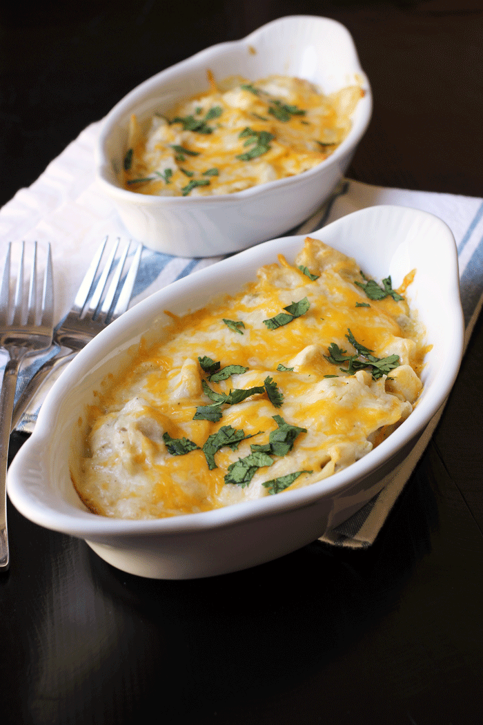 Easy Creamy Chicken Enchilada Casserole Recipe