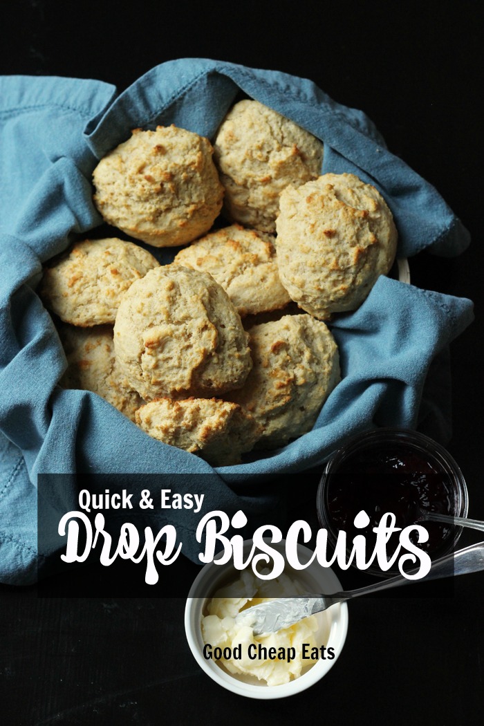 a basket of drop biscuits