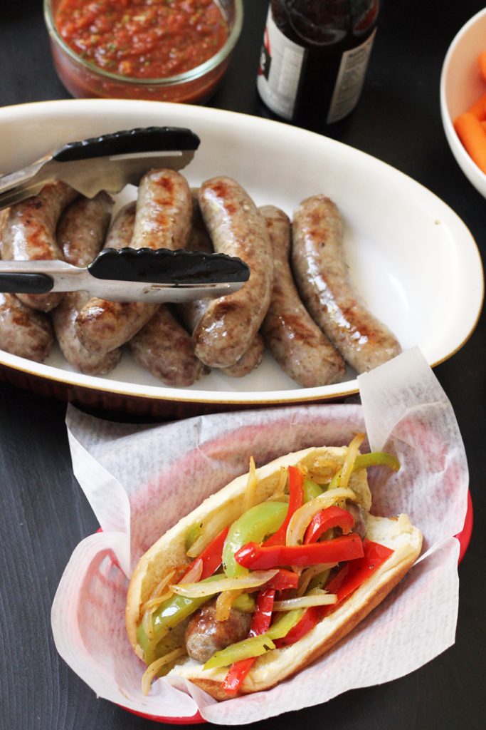 Bratwurst with Sauteed Peppers and Onions Good Cheap Eats