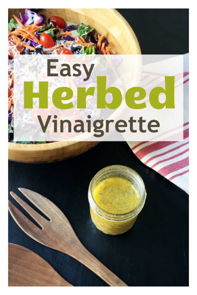 a jar of vinaigrette