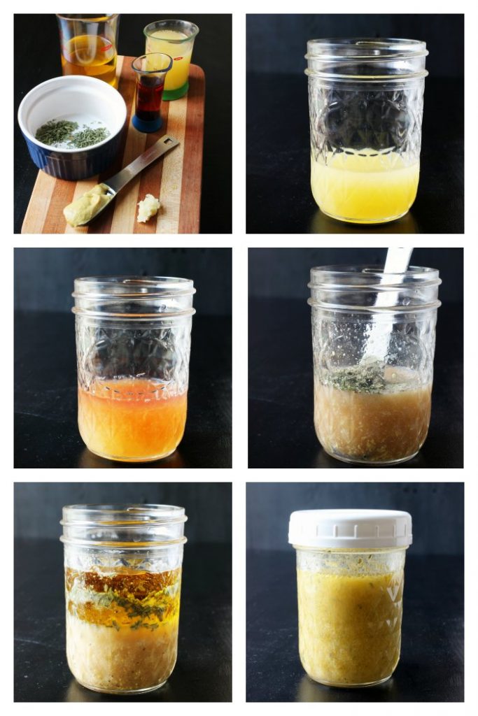 step by step photos of making dressing