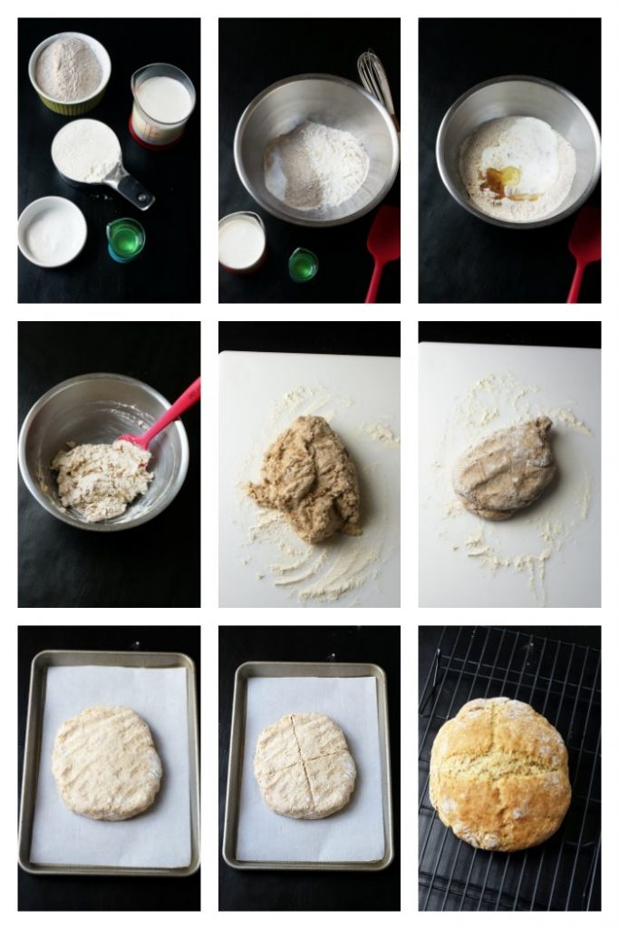step by step photos of making soda bread
