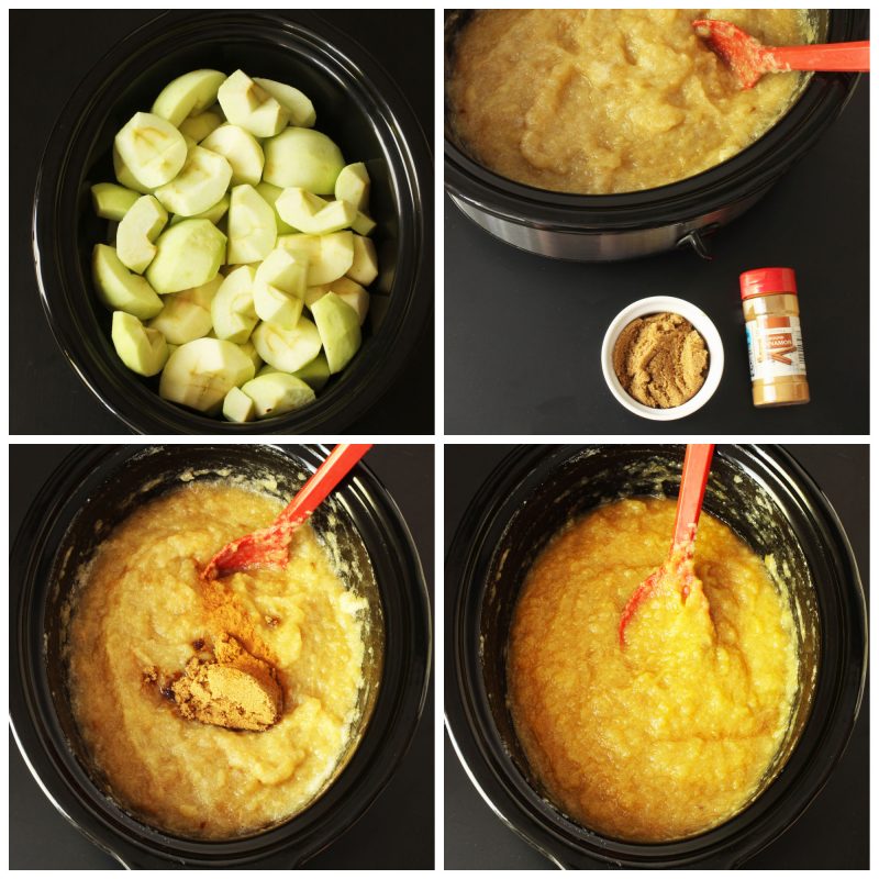 step by step photos of making applesauce