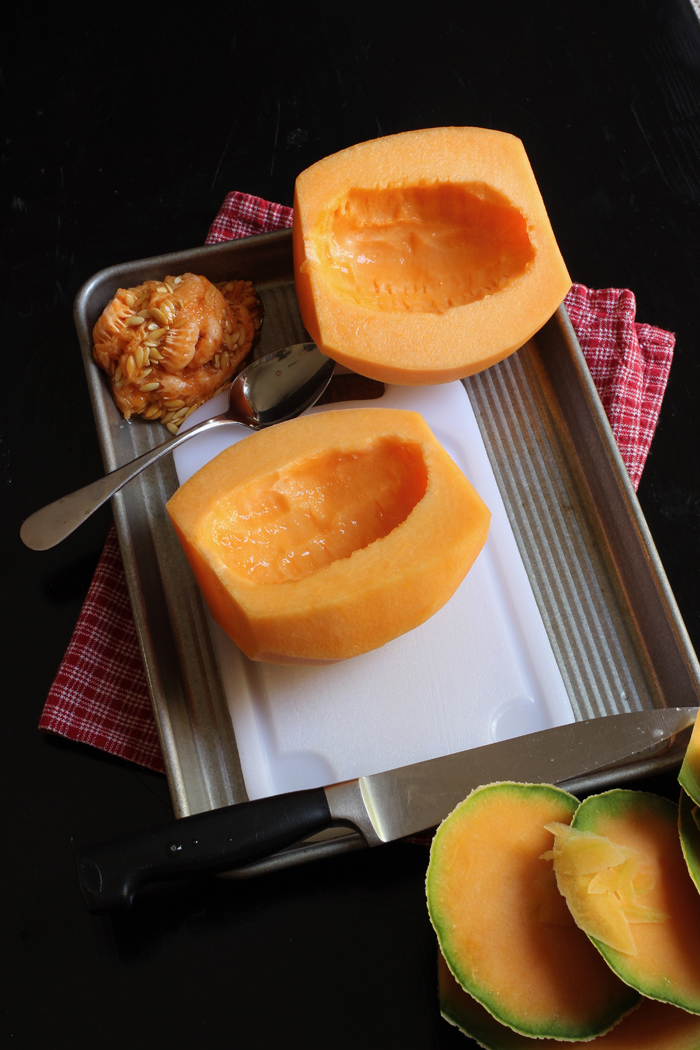 how to cut melon for fruit platter