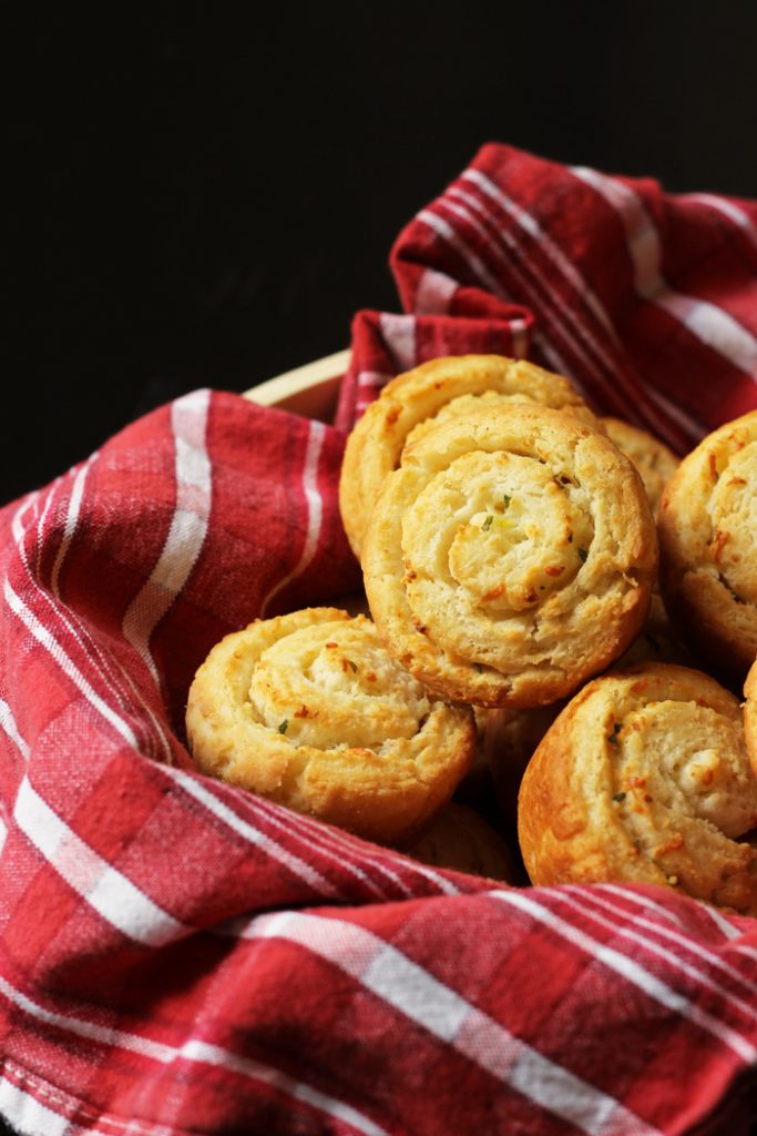 A basket of swirl biscuits