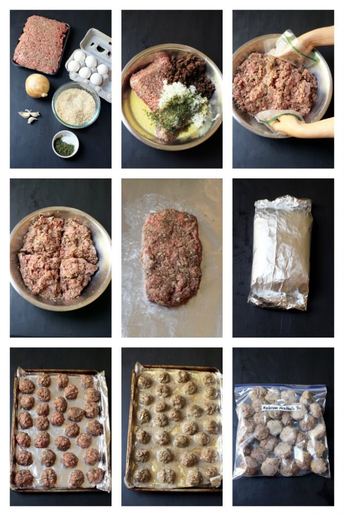 step by step photos of making meat mix