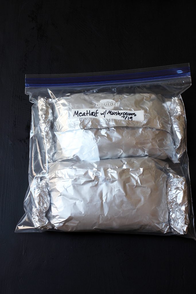 meatloaves in freezer bag
