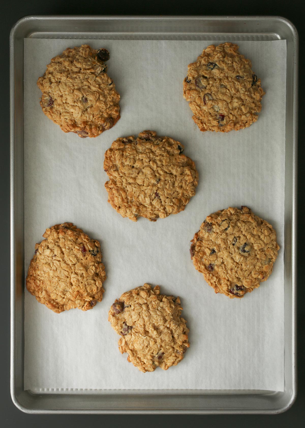 baked cookies on parchment.