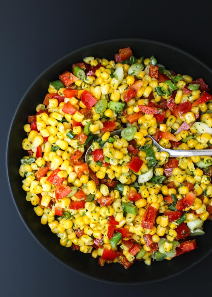 Corn Salad with Cilantro Dressing - Good Cheap Eats