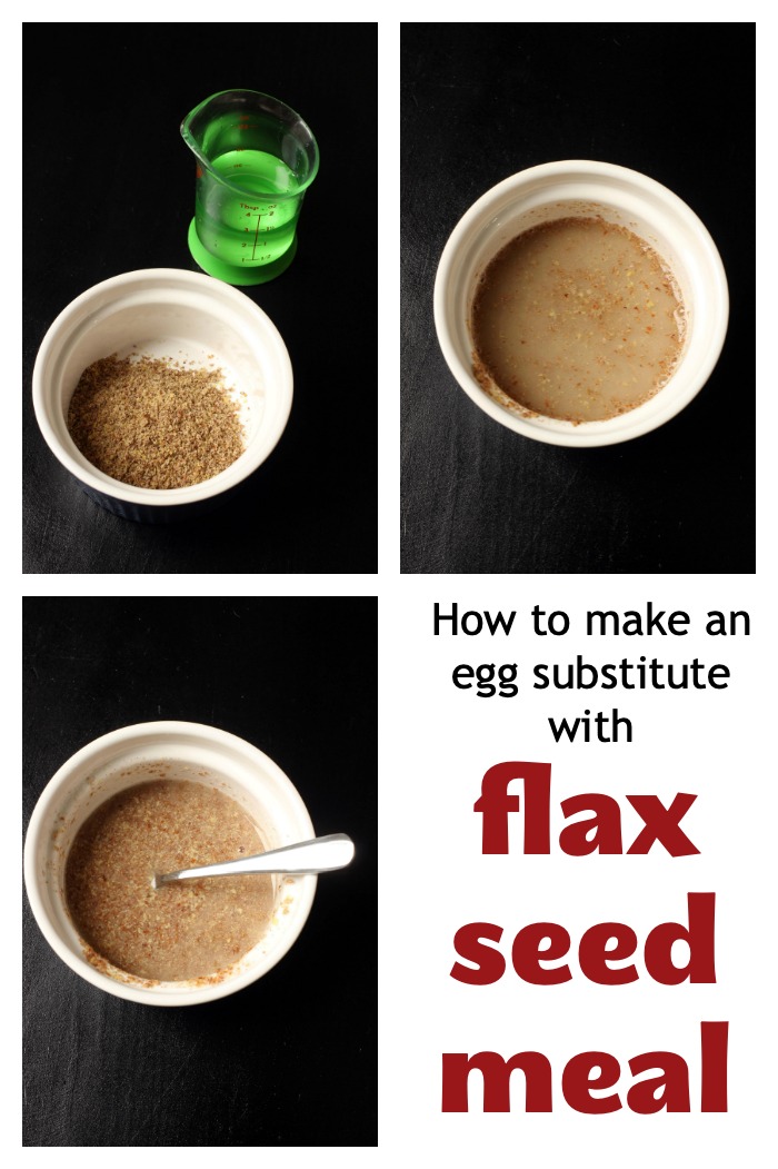 bowls of flax seed, and flax seed and water
