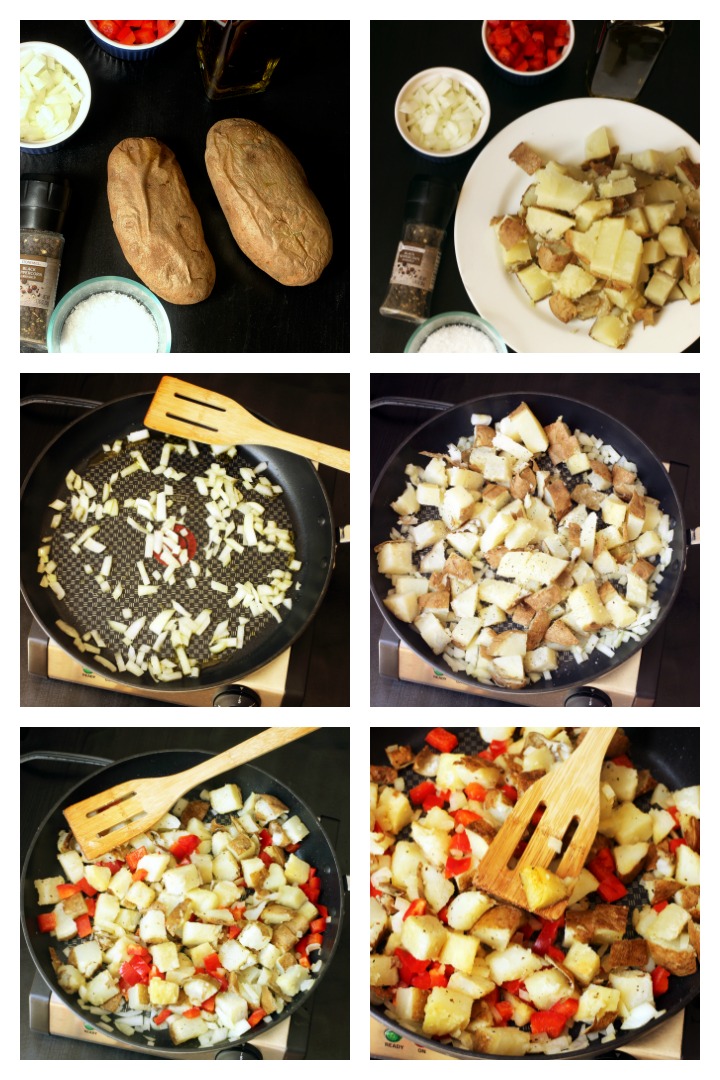 step by step photos of making home fries