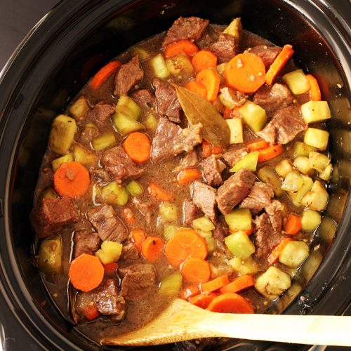 Slow Cooker Beef Stew with Eggplant & Carrots Good Cheap Eats