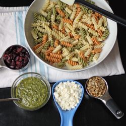 Pesto Cranberry Pasta Salad ingredients
