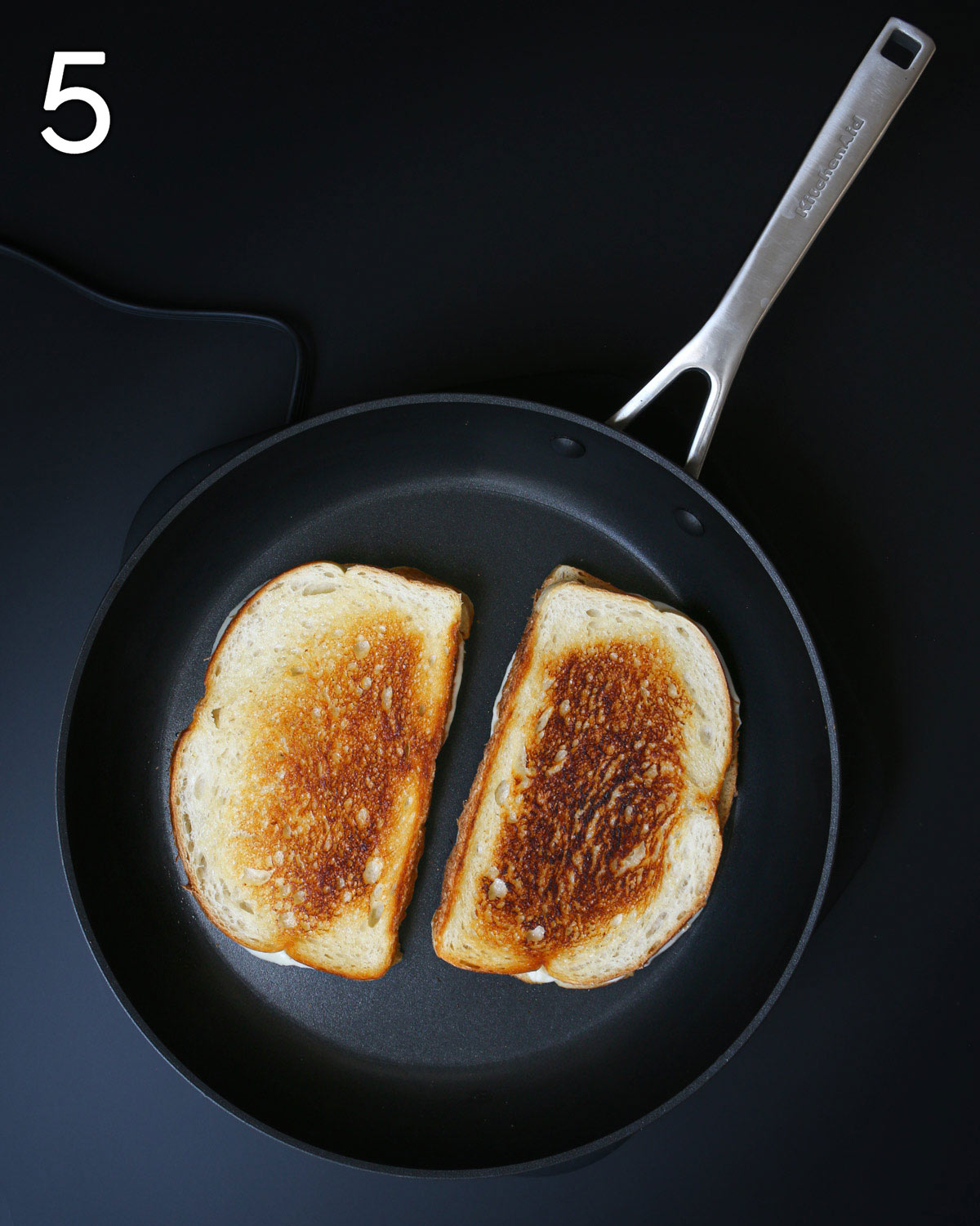 toasted sandwiches in the skillet.