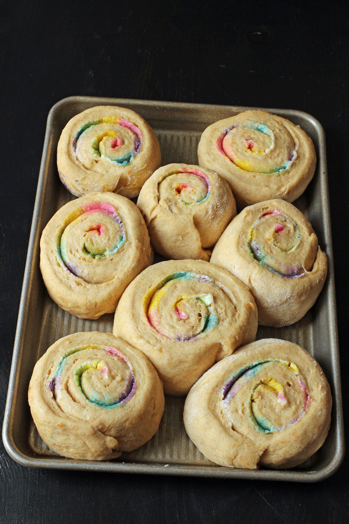 risen rainbow rolls