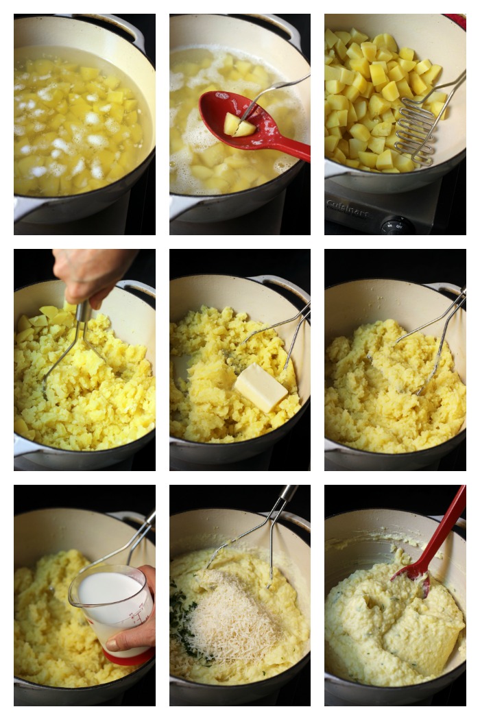 step-by-step pictures for making mashed potatoes
