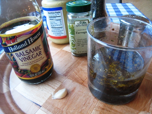 ingredients to make dressing on table