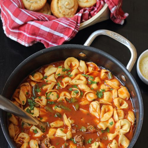 Tortellini Soup with Sausage and Vegetables - Good Cheap Eats