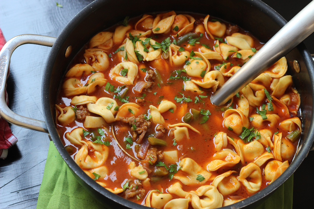 Tortellini Soup with Sausage and Vegetables - Good Cheap Eats