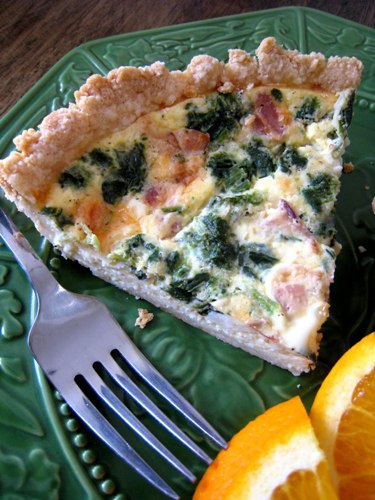 quiche on a plate