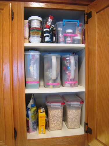 cupboard after organizing