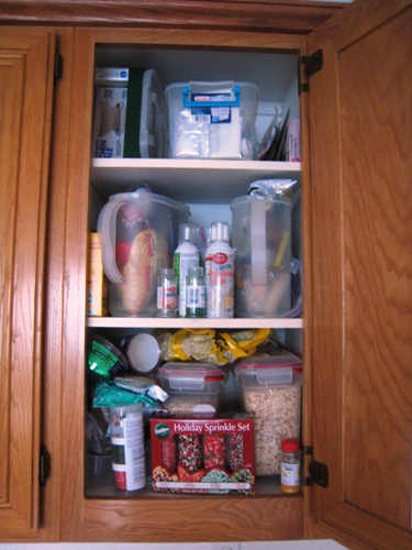 cupboard before organizing