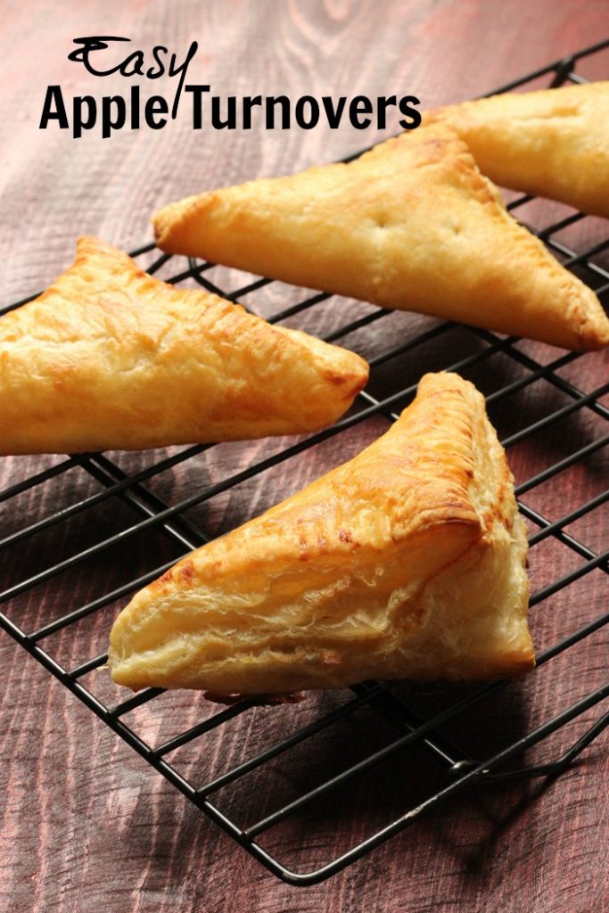 apple turnovers on a rack cooling