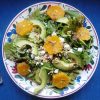 orange and avocado salad on a plate