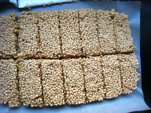 millet bars cut into pieces