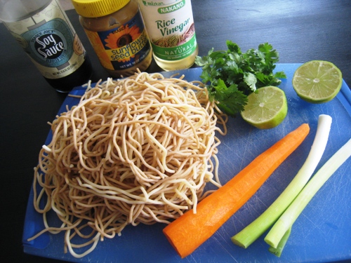 Quick Sunflower Seed Butter Noodle Stirfry