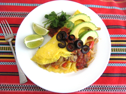 A plate of Fajita omelet