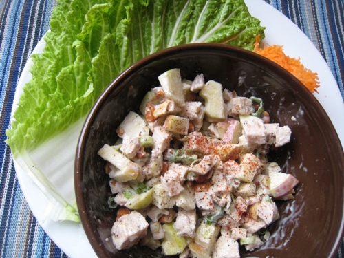 Chicken Salad with Napa Cabbage made with homemade mayonnaise