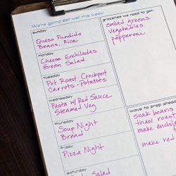printable meal planning worksheet