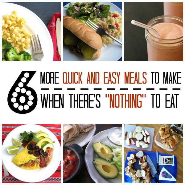 collage of different quick meals