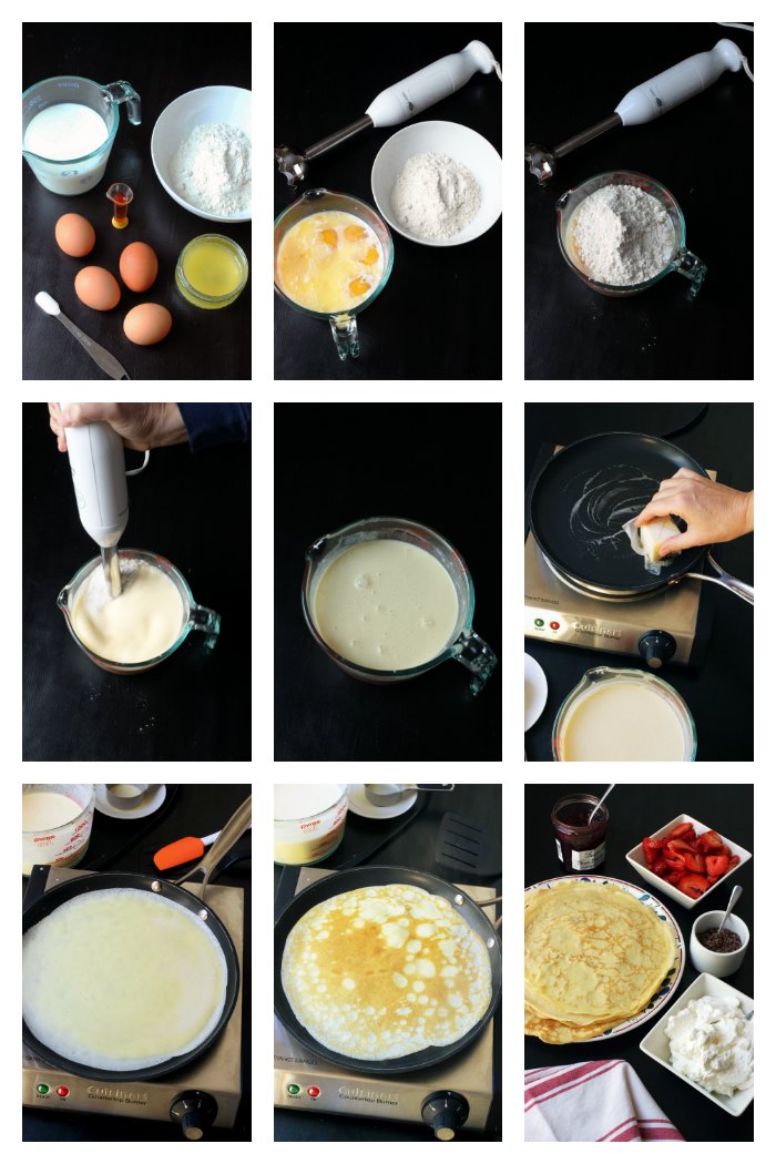 step by step photos of how to make crepes