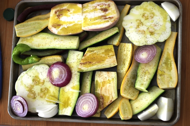 eggplant and squash to roast