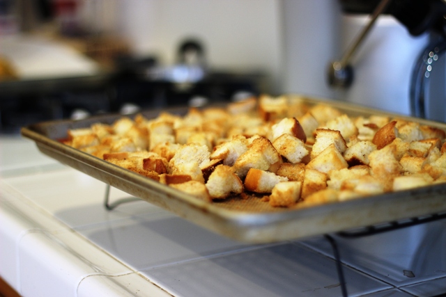 Cheese and Garlic Croutons