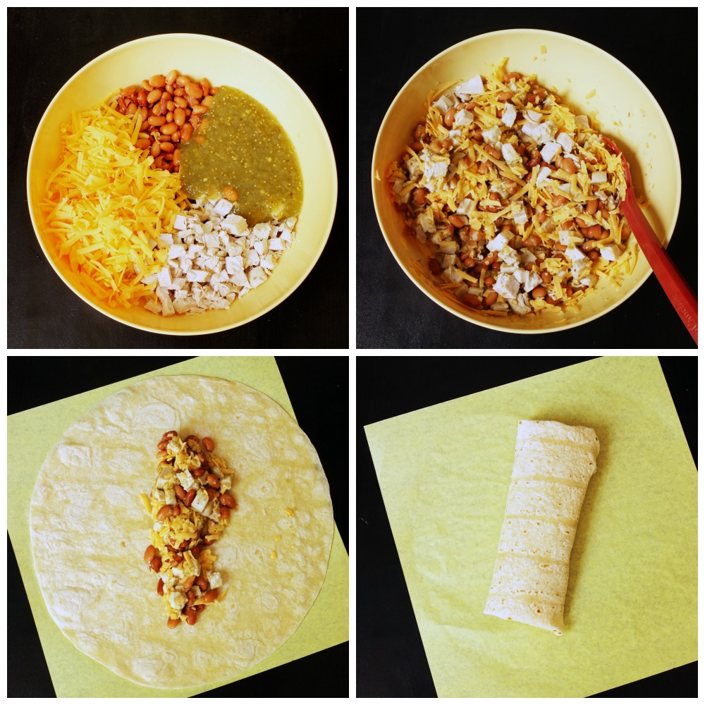 step by step photos of making burritos