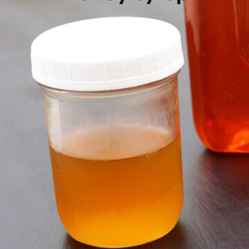 A mason jar of Honey Syrup