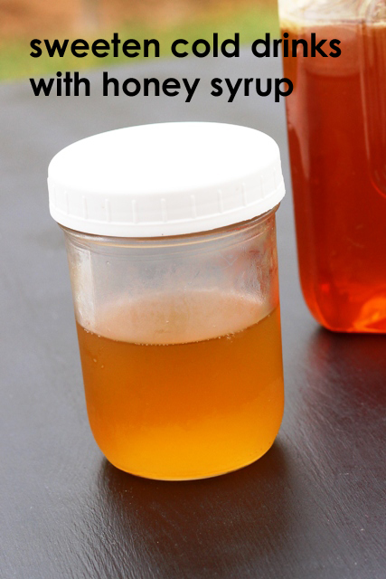 A mason jar of Honey Syrup