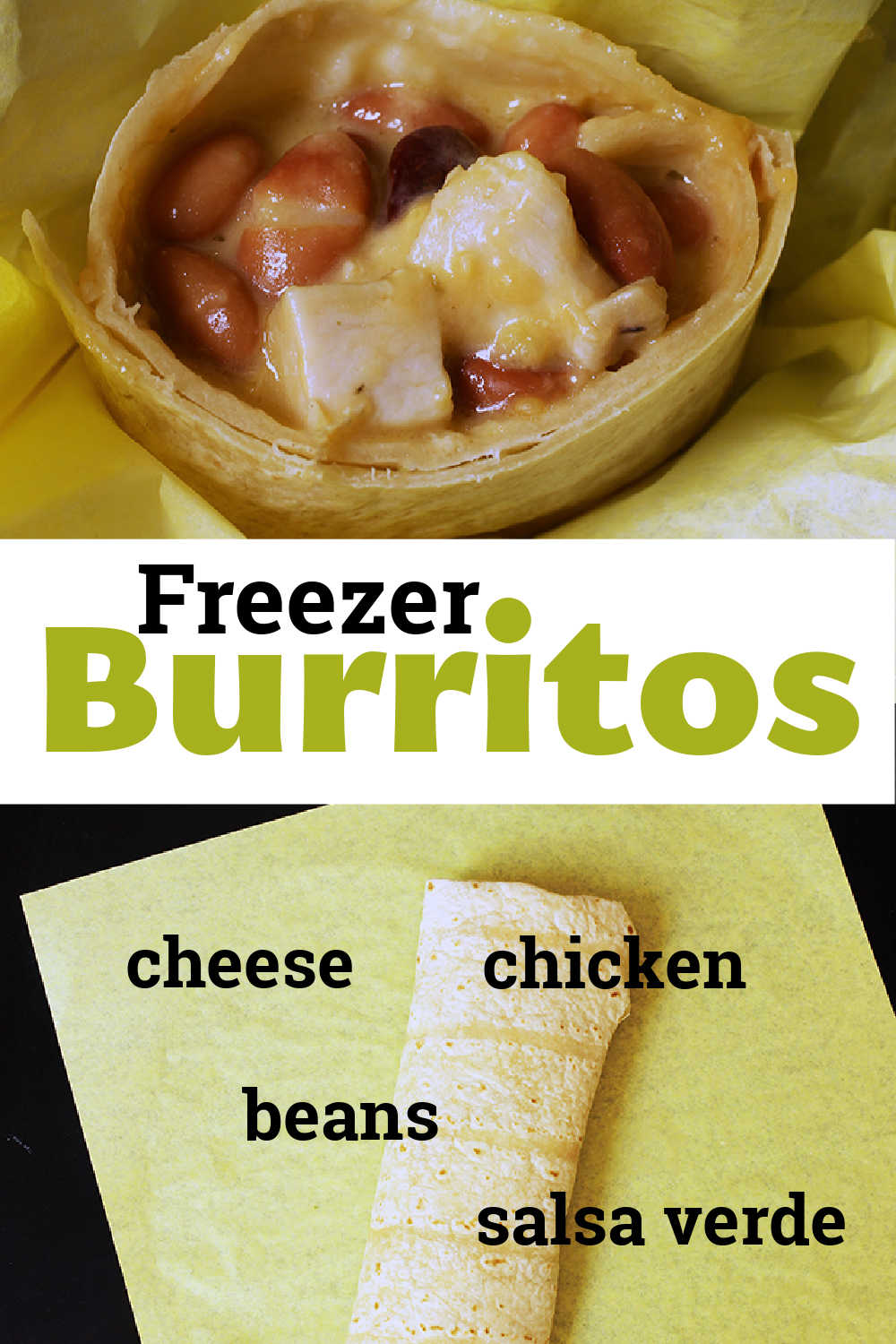 pinnable image of freezer burritos