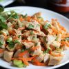 Ginger-Sesame Turkey Salad on a plate