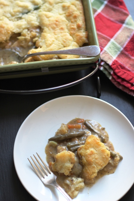 Turkey Pot Pie with Easy Biscuit Topping | Good Cheap Eats