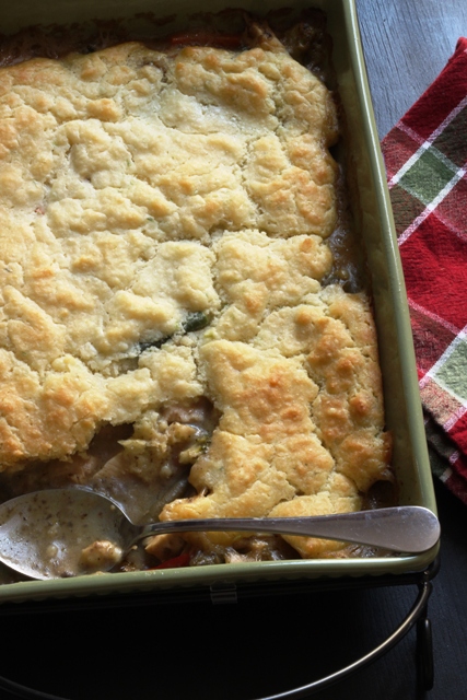 Turkey Pot Pie with Easy Biscuit Topping | Good Cheap Eats