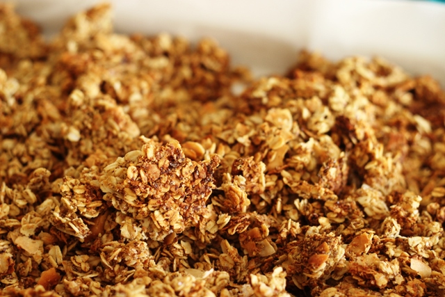 sheet pan of homemade healthy granola