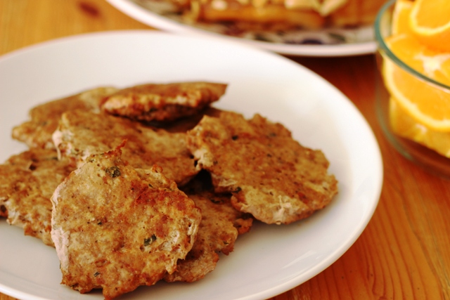 A plate of Sausage patties