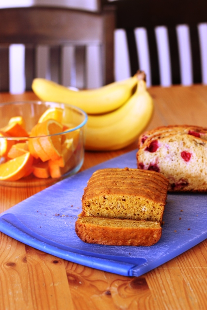 Cranberry Bread and Fruit on table